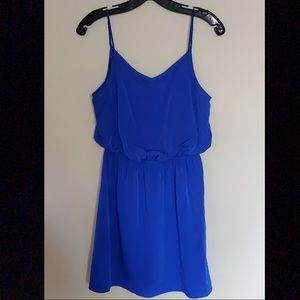 Royal Blue Vneck Waisted Dress
